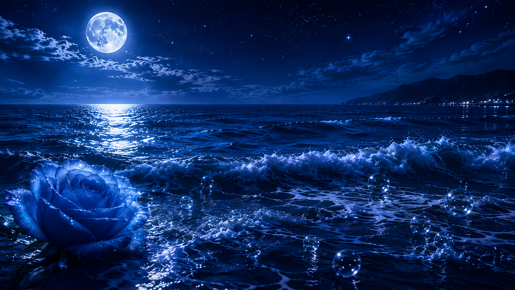 Ocean photo enlarged
